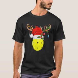 T-shirt Pickleball Noël Rendez-vous de cadeaux Santa Hat P