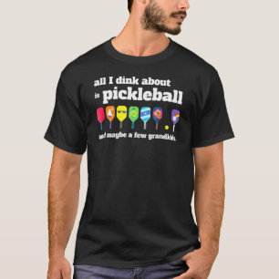 T-shirt Pickleball Paddle Ball Shirt Grand-père grand-mère