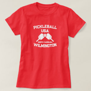 T-shirt Pickleball Paddle Ball Wilmington NC USA Custom