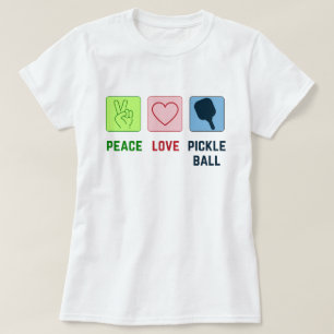 T-shirt Pickleball paix et amour