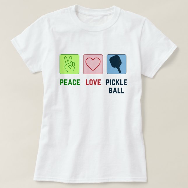 T-shirt Pickleball paix et amour (Design devant)