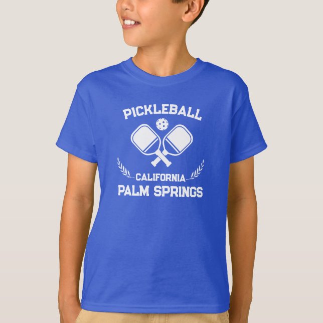 T-shirt Pickleball Palm Springs Californie US Custom (Devant)