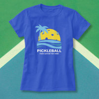 Pickleball Palmier Tropical Soleil Votre Texte Per