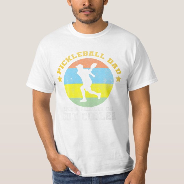T-shirt Pickleball Papa Comme Un Papa Régulier (Devant)