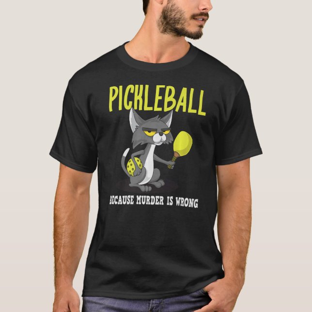 T-shirt Pickleball parce que le meurtre est faux Padel Cra (Devant)