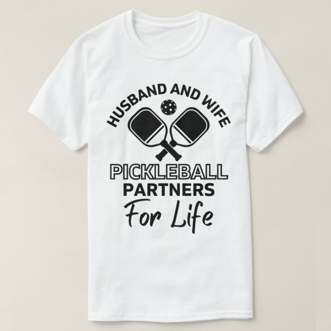 T-shirt Pickleball Partners for Life drôle pour le mari et (Design devant)