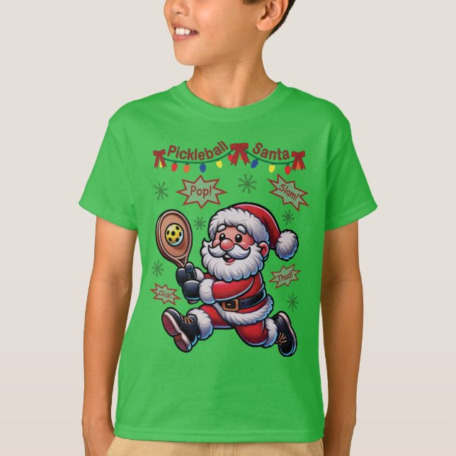 T-shirt Pickleball Père Noël Noël (Devant)