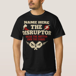 T-Shirt Pickleball Personnalisé Nom The Disruptor