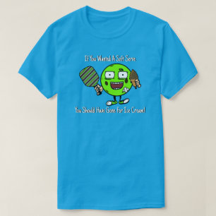 T-shirt Pickleball Player Chocolat Soft Sert Vert Funny