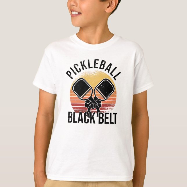 T-shirt Pickleball Player Hobby Pickleball Black Strap (Devant)