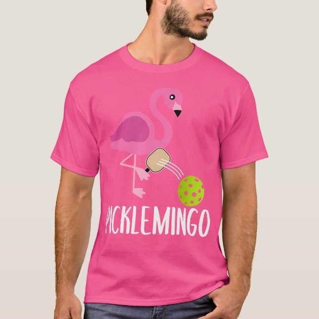 T-shirt Pickleball Player Paddleball Lover Picklemingo Pin (Devant)