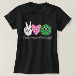 T-Shirt Pickleball pour Femmes Paix Amour Pickleba