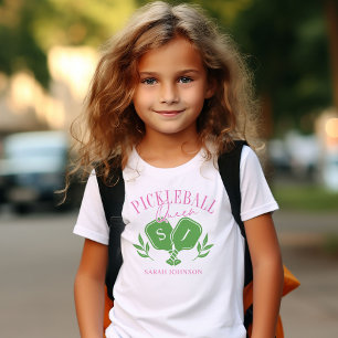T-Shirt Pickleball Queen Logo Monogramme Nom personnalisé