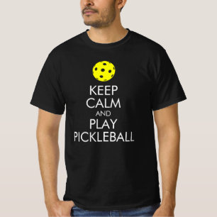 T-shirt Pickleball : Restez calme et jouez au bask
