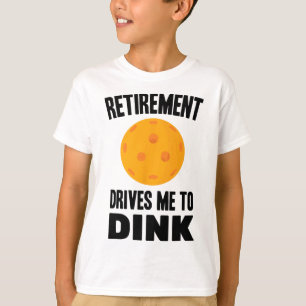 T-shirt Pickleball - Retraite Me Conduit À Diner - Badmin