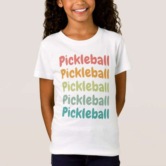 T-Shirt Pickleball Retro Pickleball Player  (Devant)