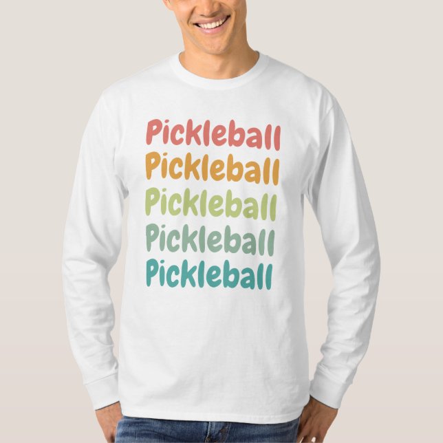 T-shirt Pickleball Retro Pickleball Player (Devant)