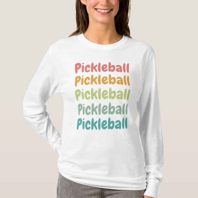 T-shirt Pickleball Retro Pickleball Player  (Devant)