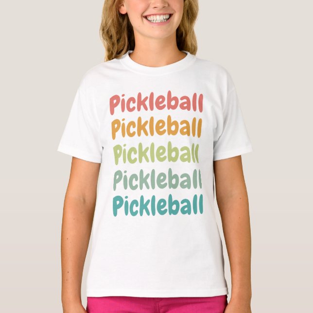 T-shirt Pickleball Retro Pickleball Player (Devant)