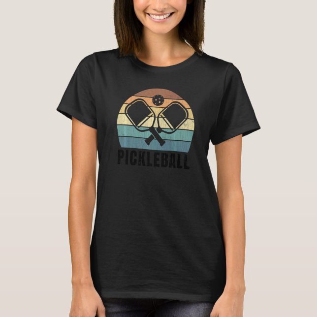 T-shirt Pickleball rose Joueur Paddle Graphique (Devant)