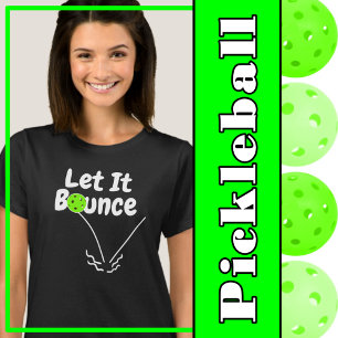 T-shirt Pickleball Sert Laisser Bounce Green Personnalisé
