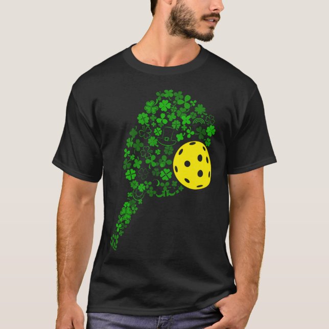 T-shirt Pickleball Shamrock Leaf St Patrick Day Pickleball (Devant)