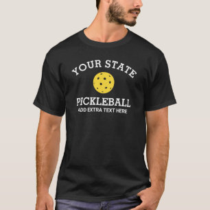 T-shirt Pickleball Shirt Custom State City Club Partenaire
