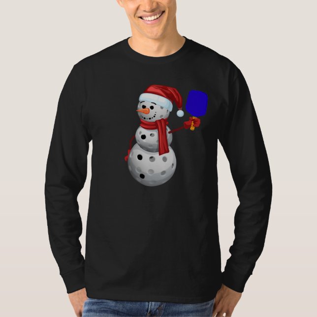 T-shirt Pickleball Snowman (Devant)