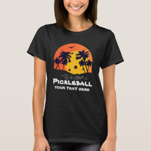 T-shirt Pickleball tropical palmiers Sun Ajouter Texte per