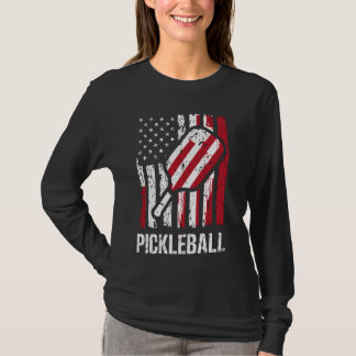 T-shirt Pickleball USA - Drapeau américain Pickleball Play