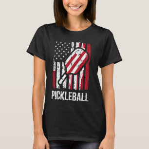 T-shirt Pickleball USA - Drapeau américain Pickleball Play