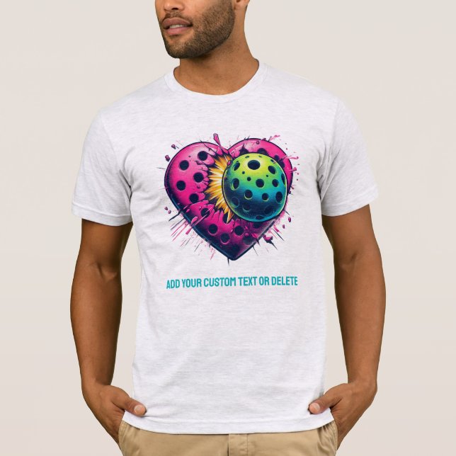 T-shirt Pickleball Valentine cadeau Pickleballer Couple (Devant)