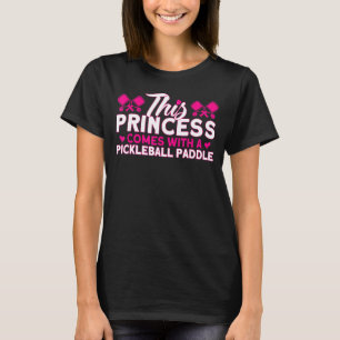 T-shirt Pickleball Vintage Princesse Avec Pickleball Paddl