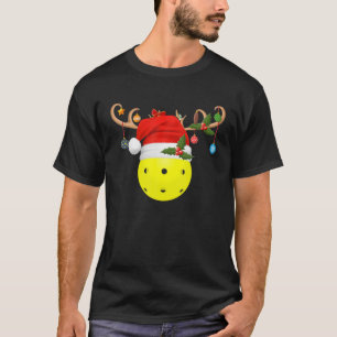 T-shirt Pickleball Xmas Le poison de Reindeer Santa Hat Pi