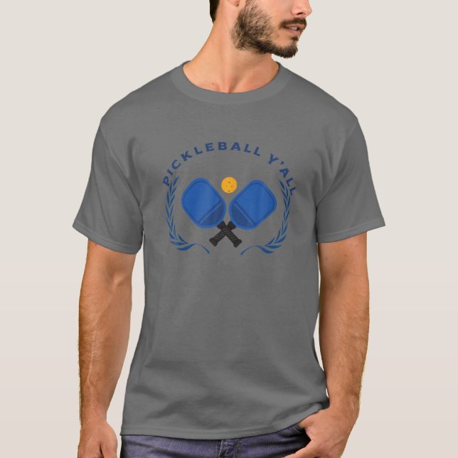 T-shirt PICKLEBALL Y'all Funny Paddle Ball Pickle Meme (Devant)