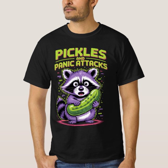 T-shirt Pickles and Panic Attacks - Raccoon Chaos Edition (Devant)