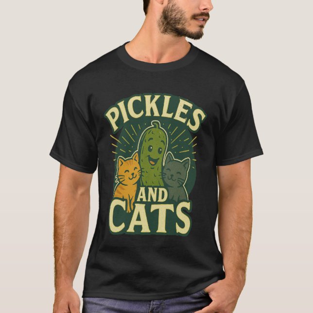 T-shirt Pickles et chats Maman de chat Propriétaire Techni (Devant)