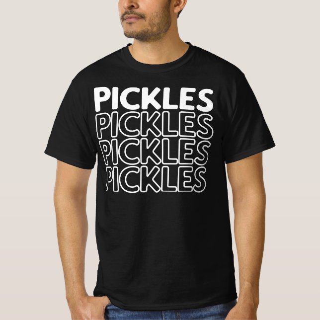 T-shirt Pickles Retro Green Gift  (Devant)