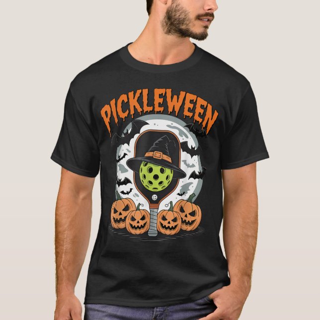 T-shirt Pickleween Pickleball Halloween (Devant)