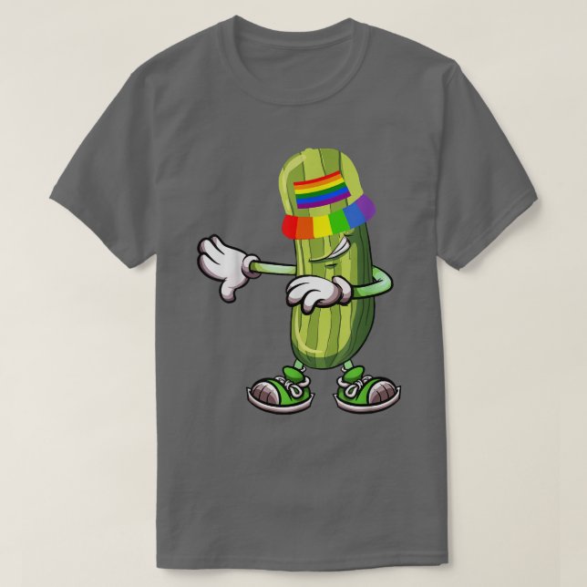 T-shirt Picks à couler Concombre drôle Concombre Rainbow P (Design devant)