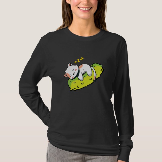 T-shirt Picks Chat Concombre Gherkin Enfants (Devant)