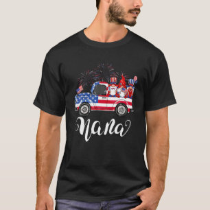 T-shirt Pickup Truck Uncle Sam Gnomes American Flag USA 4T