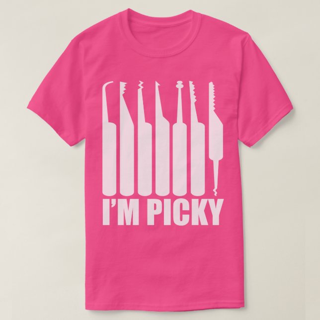 T-shirt Picky Funny Locksmith Pun (Design devant)