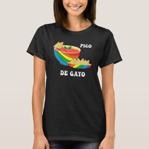 T-shirt Pico De Gayo Rainbow Mexicain LGBT Lesbienne Gay F