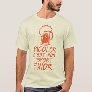 T-shirt picoler sport favori biere alcool humour