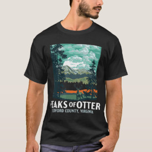 T-shirt Pics d'Otter Retro Blue Ridge Parkway WPA