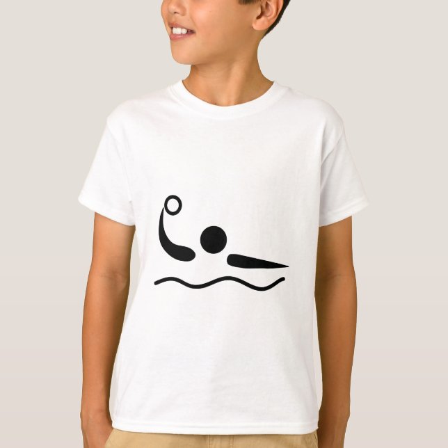 T-shirt Pictogramme de Waterpolo de polo d'eau (Devant)