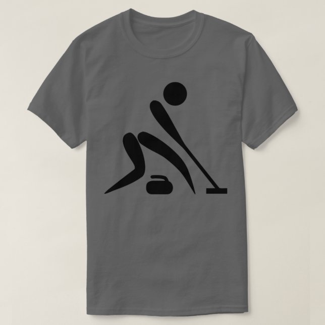 T-shirt Pictographe de curling (Design devant)