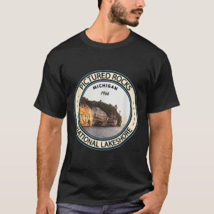 T-shirt Pictured Rocks National Lakeshore Michigan Badge V