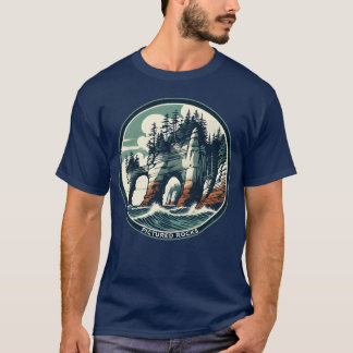T-shirt Pictured Rocks rétro